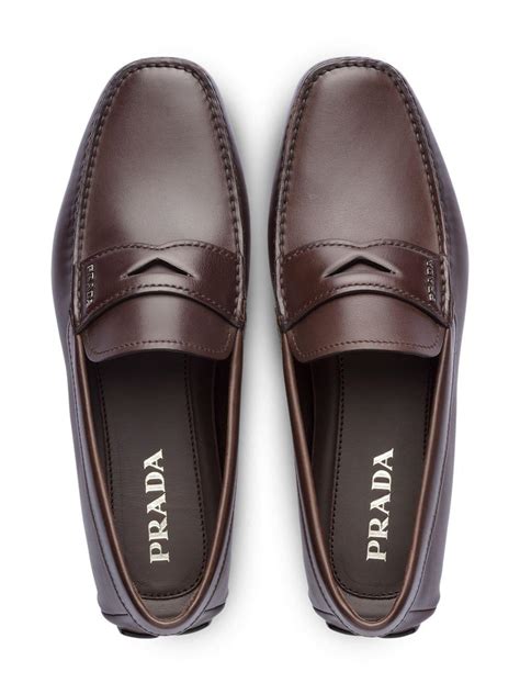 prada men's loafers brown|Prada slip on sneakers men.